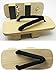 SSJ:Japanese Traditional Shoes Geta [ Mens 9-10 Size ] Wooden Clogs Sandals (10 D(M) US, White-Wood)