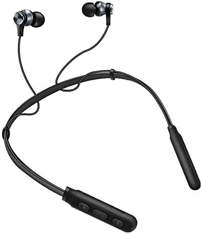 Newest (One Day Sales !) Bluetooth Headphones, Doltech Wireless Neckband Headset with Retractable Earbuds, Sweatproof Sports Stereo Earphones w/Mic