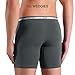 DAVID ARCHY Men's Underwear Premium Cotton Boxer Briefs Ultra Soft Pouch Undergarment with Fly in 4 Pack (L, Dark Gray)