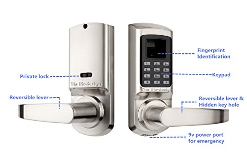 HARFO-HL23-Keyless-Fingerprint-Door-Lock-Perfect-for-Office-Home-Satin-Nickel