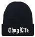 YOXO Winter Warm Knit Thug Life Beanie Hat for Men and Women Winter Cap Skully Letter Beanie