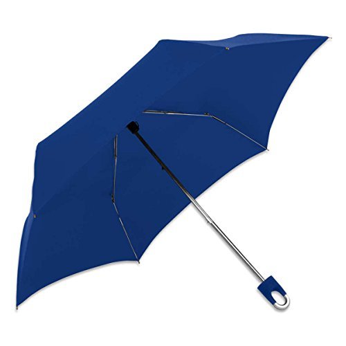 ShedRain Carabiner Clip Handle Compact Manual Umbrella: Royal Blue - Thumbnail 4