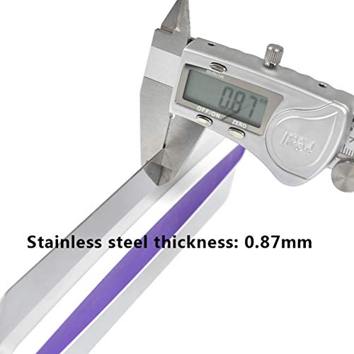 FOCCTS Stainless Steel Bench Scraper, Cake Edge Side Decorating Tools Scraper Smoother Scraper, 5.5oz - Thumbnail 3