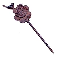 Import Wholesales Bird On Rose Garden Hose Guide Cast Iron Flower Bed Stake 12.5" Tall