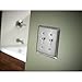 Stamped Steel Round Double Toggle Switch Wall Plate / Switch Plate / Cover, Satin Nickel, Packaging may Vary