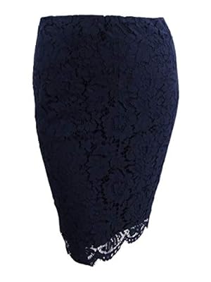Lauren Ralph Lauren Womens Floral Lace Knee-Length Pencil Skirt