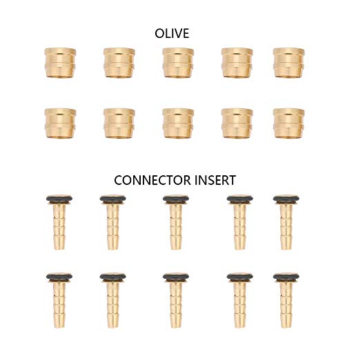 Hose Olive Insert Bike Disc Brake Hose Insert, 10 Set Hydraulic Disc Brake Hose Olive Connector Insert for Tektro Replacement Part for Tektro Hose