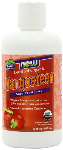 NOW Organic Juice Blend, Mangosteen, 32-Ounce