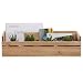 MyGift Handmade Wall Mounted Decorative Wooden Shelf, Storage Box Organizer, Beige