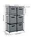 Homebi 6-Drawer Storage Chest Shelf Unit Storage Cabinet Multi-Bin Organizer with Removable Non-Woven Fabric Bins in Grey,25