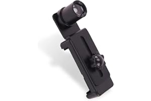 Taicols Metal Mobile Phone Microscope Holder, 500X Magnification, LED Light, Black