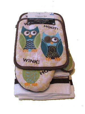 Mainstays Owl 7 Piece Kitchen Set