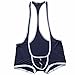 FEESHOW Men's Suspender Singlet Bulge Pouch Leotard Bodysuit Underwear Briefs (Blue, M)