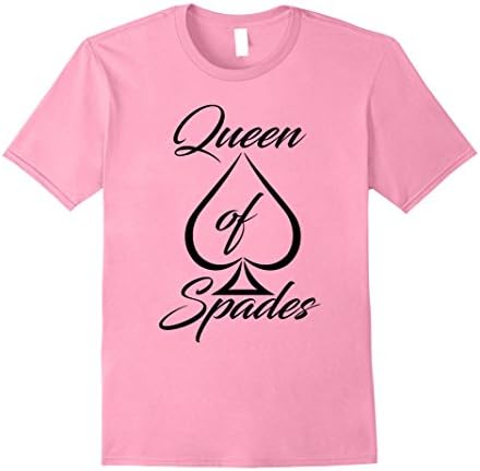 Mens Queen of Spades in Script 3XL Pink