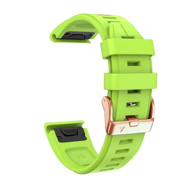 ANNESA 20mm Silicone Watch Band Replacement for Garmin Fenix 7S, 6S, 5S, Descent Mk2S (Green)