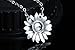 S& E Sterling Silver Necklaces New Elements Crystal Sunflower Pendant with Chain