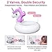 Leeron Unicorn Pool Floats, Pool Floats for Kids,Inflatable Swimming Pool Float Ride on Water Raft Swim Ring Pool Floaties for Girl Children (Purple-White)