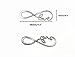 ALIMITOPIA 40pcs Infinity Love Symbol Connectors Charms Pendants for DIY Jewelry Making Accessories(Antique Silver)