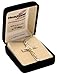Heartland Store Men's Sterling Silver St Benedict & Gold Filled Crucifix Pendant + 24 Inch Rhodium Plated Chain & Clasp| USA Made