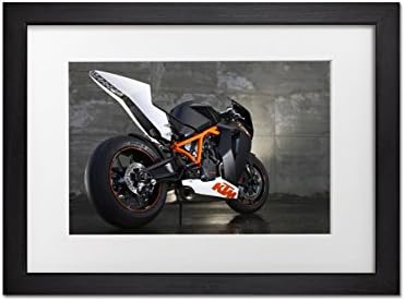 Living Colors Cars KTM Motorbike A3 Framed Art Print - Black Frame - Wall Art Picture - 12 x 16 Inches (30x40CM)