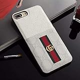 iPhone 7 Plus/8 Plus Case- Elegant Luxury PU Leather Designer Case with Card Holder Slot Cover for iPhone 8/7PLUS Fast Deliver Guarantee（White）