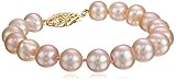 14k Gold Freshwater Cultured AA Quality 8-9mm Pearl Bracelet