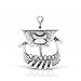 Housweety 10PCs Silver Tone Viking Pirate Ship Charm Pendants 27x22mm(1 1/8