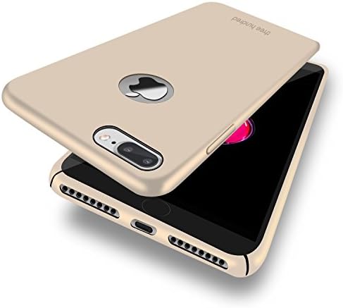 iPhone 7 Plus Case Slim Fit Shell Hard Plastic Full Body Protective Work with Magnetic Car Mount Anti-Scratch Resistant Cover Case for Apple iPhone 7 Plus (Gold)