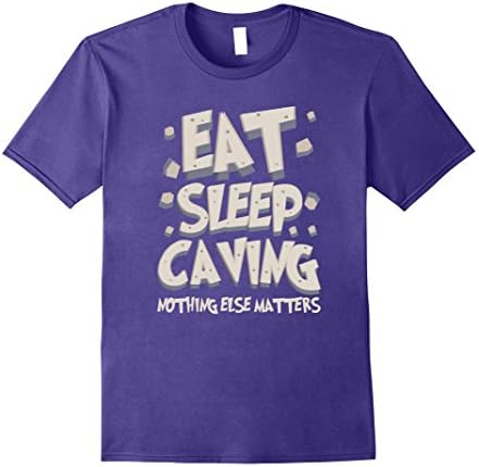 Mens Eat Sleep Caving Nothing Else Matters T-Shirt Medium Purple