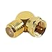 Electop F-Type Male to Female Right Angle Adapter RF Coaxial Connector Gold Plated(2 Pack)