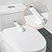 Universal Fit Safety Toilet Lock by Hombae, Adhesive Baby Proofing Device for The Toilet Seat Lid, Convenient Swing Mechanism for Easy One Hand Operatio, Durable and Discreet Design (1 Count)