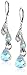 Amazon Collection Sterling Silver Swarovski Elements Crystal Aurora Borealis Multi-Teardrop and Briolette Earrings