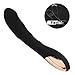 Luxsire Wand Massager Cordless Therapeutic Waterproof Elegant Power USB Rechargeable 8 Powerful Speeds 12 Pulsating Patterns Vibration For Muscle Aches Sports Recovery Black