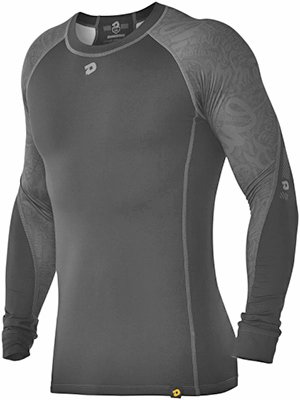 image for DeMarini Men's Comotion Winterball Long Sleeve Shirt, Black, Medium, m