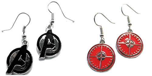 Avenger Logo and Hawkeye Avenger Logo Dangle Earrings w/Gift Box