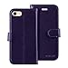 MONASAY Case Compatible for iPhone SE 2022/2020 5G,iPhone 7/8 Wallet Case,4.7-inch, [Glass Screen Protector] Flip Folio Leather Cell Phone Cover with Credit Card Holder, Purple