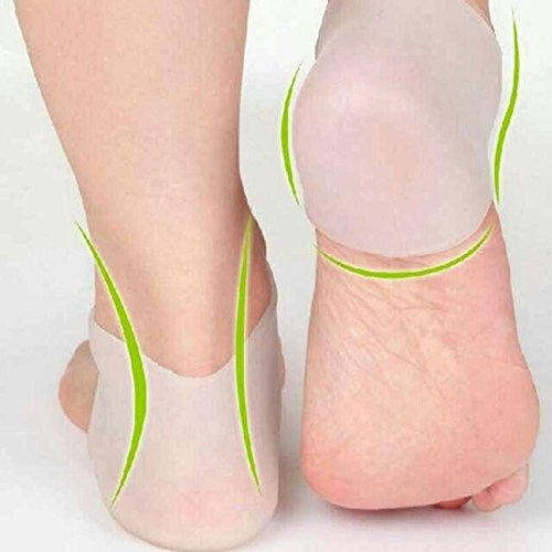 Plantar Fasciitis Shock Absorbing Heel Cushion - Protective Support Sleeve to Soothe and Moisturize Sore Feet and Relieve Pain from Plantar Fasciitis (1 Pair)