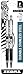 Zebra Pen F-301 Retractable Ballpoint Pen, Stainless Steel Barrel, Bold Point, 1.6mm, Black Ink, 2-Pack