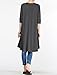 Mordenmiss Women's Half Sleeve High Low Loose Tunic Tops Casual Tee Shirts Dark Gray-XXXL