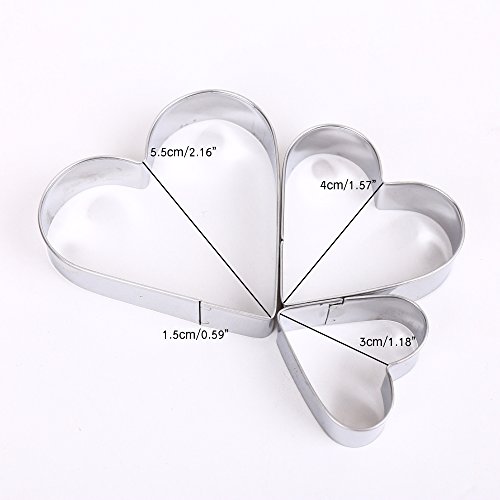 Cookie Cutter Panniuzhe 12PCS Stainless Steel Christmas Cookie Cutters, Star Hearts Round Flower Shape Moulds, Cake Pastry Icing Biscuit Cutters