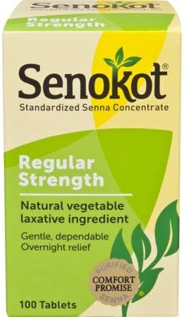 Senokot Natural Vegetable Laxative Ingredient, Tablets, 100 Count (Pack of 3) VNK#auek