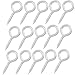 Shells 50PCS 3# Silver Color Zinc Plated Metal Cup Hooks Eye Shape Screw Hooks Self-tapping Screws Hooks Ring 0.86 Inch
