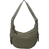 Lushandy Nylon Crossbody Bags for Women, Crescent Bag Luna Bag Casual Hobo Crossbody Purse Dumpling Bags Moon Shoulder Purse