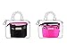 M-choice Premium Two-Side Use Handbag Organizer With YKK Zipper - Perfect Purse Organizer to Keep Everything Neat & in Style Color Black/Pink