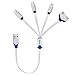 Vastar Premium 4 in 1 Multiple USB Charging Cable Adapter Connector with Micro USB / Mini USB Ports for iPhone 6, 5, 4, iPad 4,3,2,Air,Galaxy S4, S5,Nexus 5, and More