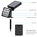 Solar Lights 2-in-1 Waterproof 9 LEDs Solar Spotlight Outdoor Adjustable Wall Light Landscape Light Security Lighting Dark Sensing Auto On/Off for Patio Deck Yard Garden Driveway Pool, 4 Pack