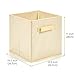 EZOWare Set of 6 Foldable Fabric Basket Bin Collapsible Storage Cube For Home, Shelf Cabinet (Beige)