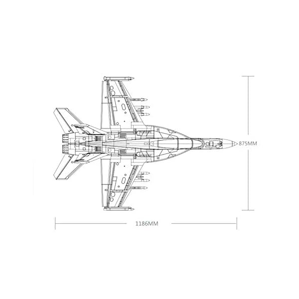 DBG RC Flugzeug F/A-18F F18 Superhornisse V2 70mm Impeller EDF Jet Scale Model Flugzeug Aircraft PNP 6S 6CH mit Retracts… – Bild 3