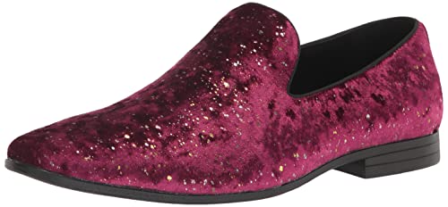 Stacy Adams Homme Stellar Glitter Slip on Loafer Mocassin, Bourgogne, 43 EU