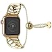 UooMoo Chain Compatible for Apple Watch Jewelry Band 38mm 40mm Women's Stainless Steel Gold Metal Strap Replacement for Apple iWatch Series SE/1/2/3/4/5/6/7